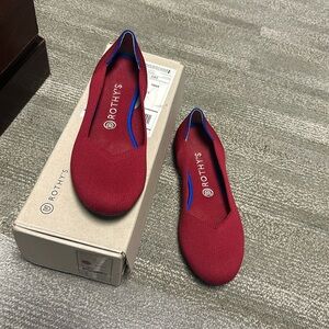 Scooter Red round toe Rothy flats